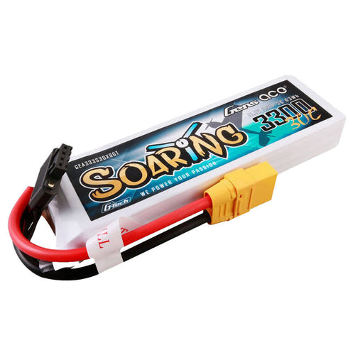 Gens ace G-Tech Soaring 3300 mAh 11,1 V 30C - batterie LiPo 3S (XT90) : 3 300 mAh 3S LiPo étiquette