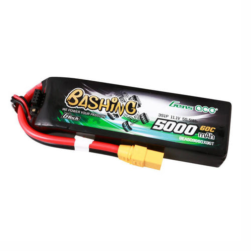 Gens ace 5000 mAh 11,1 V 60C - batterie LiPo 3S XT90 Bashing : 5 000 mAh 3S étiquette