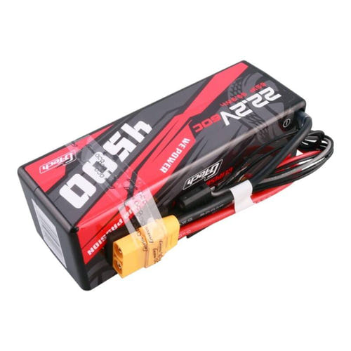 Gens ace G-Tech 4500 mAh 22,2 V - batterie LiPo 6S 60C à boîtier rigide pour voitures RC : pack LiPo 6S voiture RC