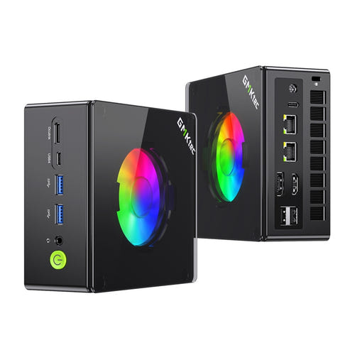 GMKtec K11 - Mini PC Ryzen 9 8945HS, 32 Go DDR5 et SSD 1 To : ports avant