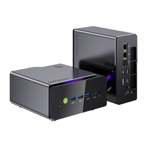 GMKtec K15 - Mini PC Core Ultra 5 125U, 32 Go DDR5 et SSD 1 To Windows 11 Pro : façade USB4
