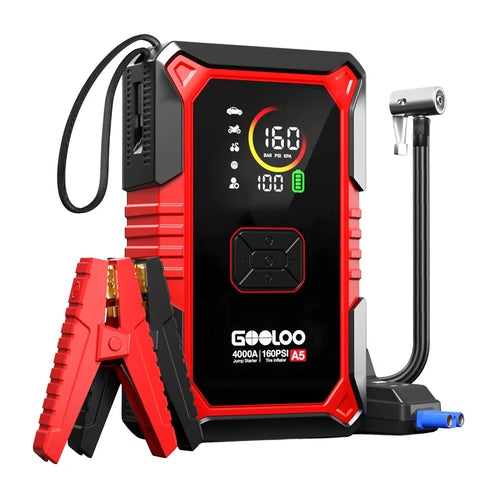 Gooloo A5 - Démarreur de batterie 4000 A avec compresseur 160 PSI - visuel 1