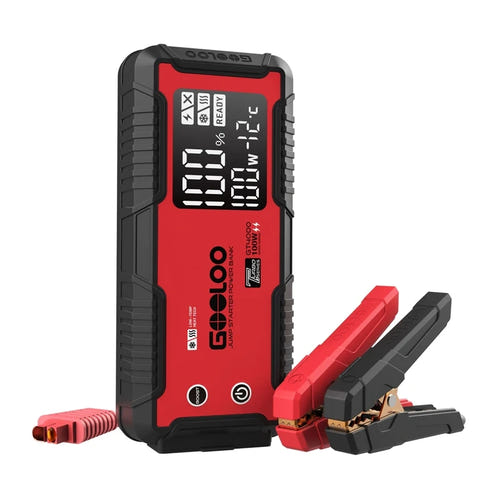 Gooloo GT4000 - Démarreur de batterie 12 V, 800 A, écran 3,2 pouces : coque IP65 résistante poussière