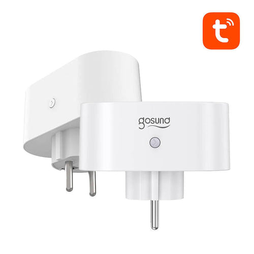 Gosund SP211 - Lot de 2 prises connectées doubles Wi-Fi 16 A : prise double face