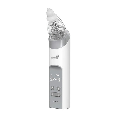 Grownsy BC023 - Mouche-bébé électrique avec 3 embouts en silicone (gris) - visuel 1