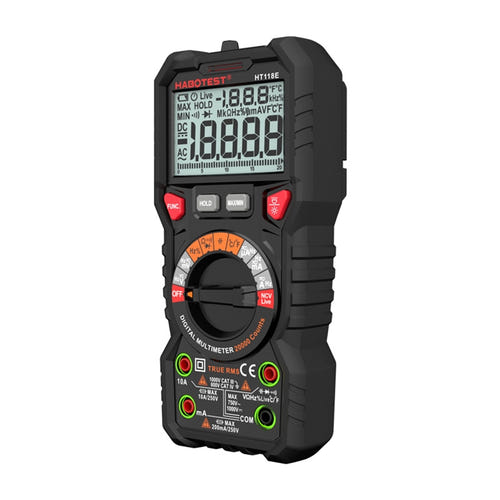 Habotest HT118E - multimètre numérique True RMS 20 000 points : écran LCD rétroéclairé