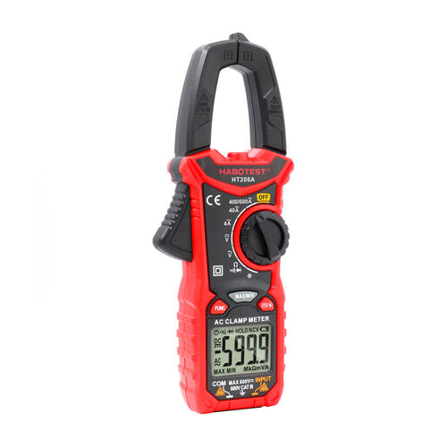 Habotest HT206A - pince ampèremétrique numérique True RMS : écran rétroéclairé