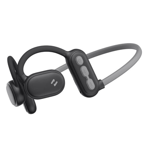 Havit E553BT - Écouteurs sans fil Bluetooth 5.3 à arceau souple, noir : commandes physiques sur la branche