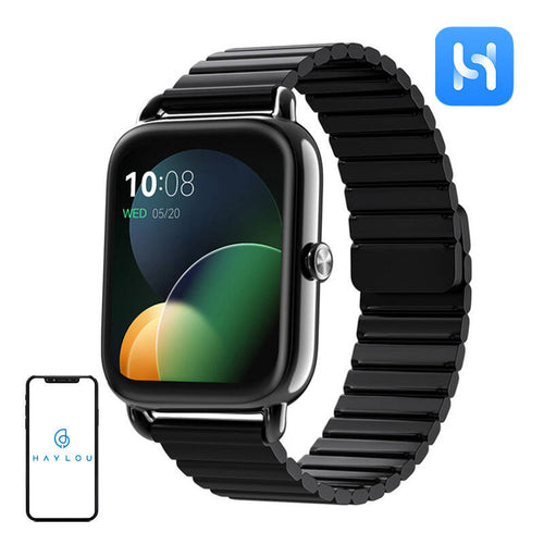 Haylou RS4 Plus - Montre connectée AMOLED 1,78 pouce (noir) : noire