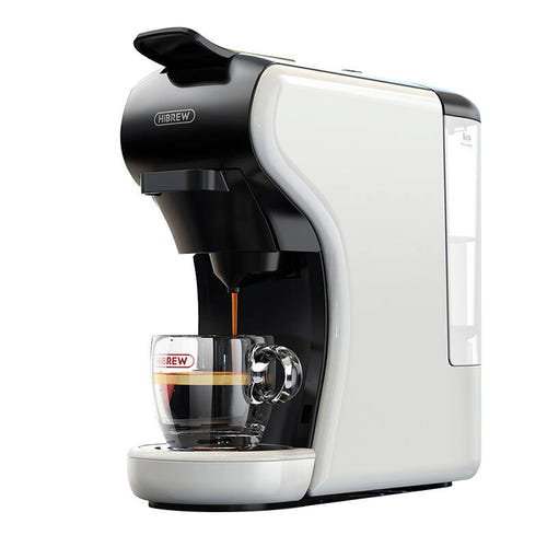 HiBREW H1A - Machine à café à capsules 4-en-1, 19 bars (blanc) : blanche