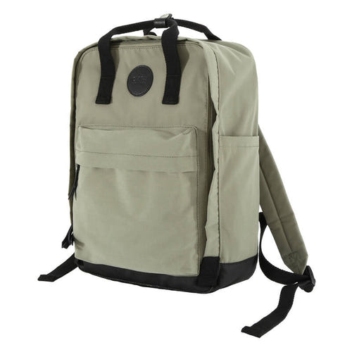 Himawari 1084m - Sac à dos 15 L pour ordinateur portable 14 pouces, olive : vue de dos et bretelles