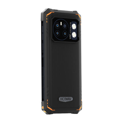 HOTWAV Cyber 13 - Smartphone durci 10 800 mAh, torche 150 lumens (orange) : dos renforcé