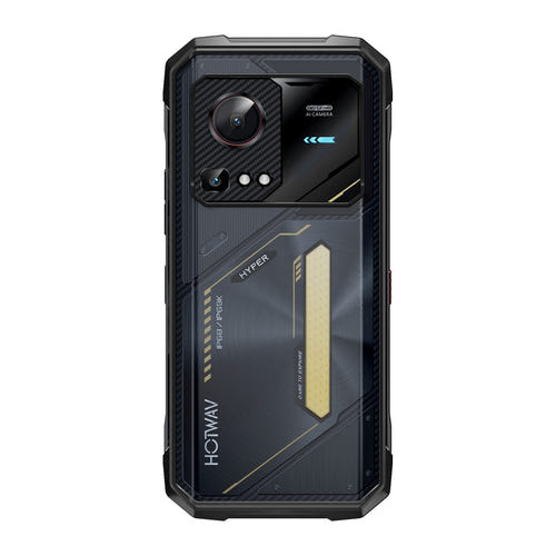 HOTWAV Hyper 7S - Smartphone durci 5G 10 800 mAh, lampe 280 lumens (jaune) : écran 6,6 pouces
