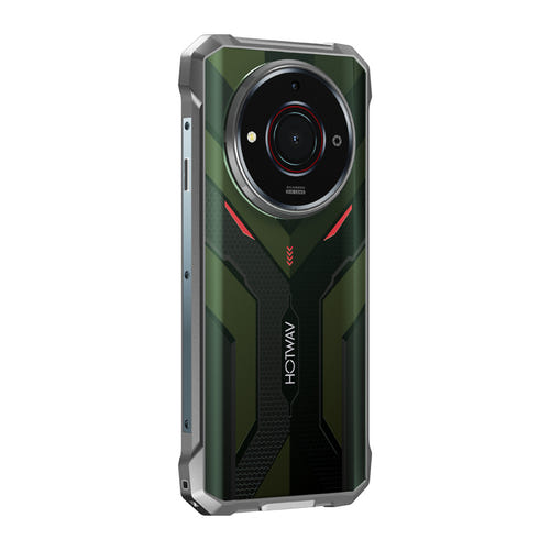 HOTWAV T7S - Smartphone durci 6,52 pouces, mode gants (vert) : dos renforcé