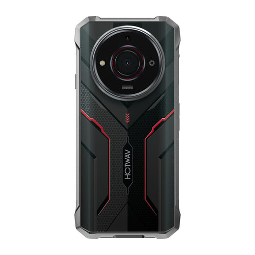 HOTWAV T7S - Smartphone durci Android 13 avec batterie 6280 mAh, noir : dos renforcé