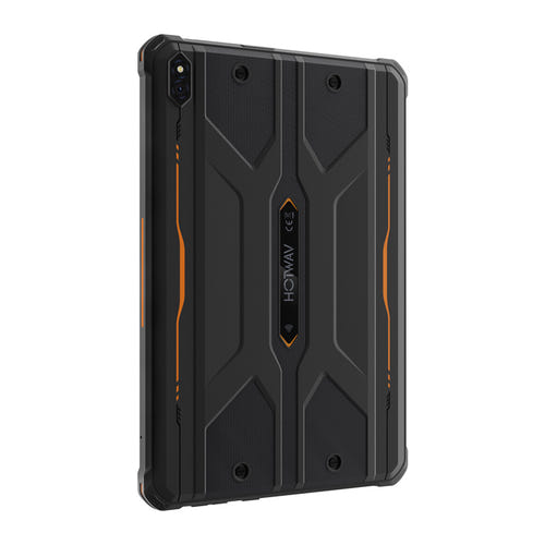 HOTWAV TAB R8 - Tablette durcie 10,1 pouces 4G, 10 800 mAh (orange) : dos renforcé