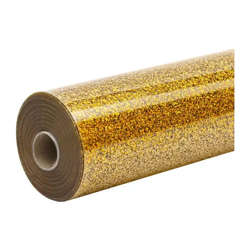 HTVRONT KZ-SGH-1908-2USH - Film thermocollant pailleté or, 30,5 x 90 cm - visuel 1