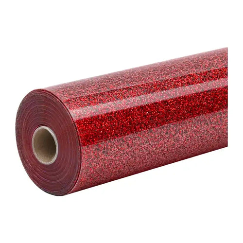 HTVRONT KZ-SGH-1905-2USH - Film thermocollant pailleté rouge, 30,5 x 90 cm - visuel 1
