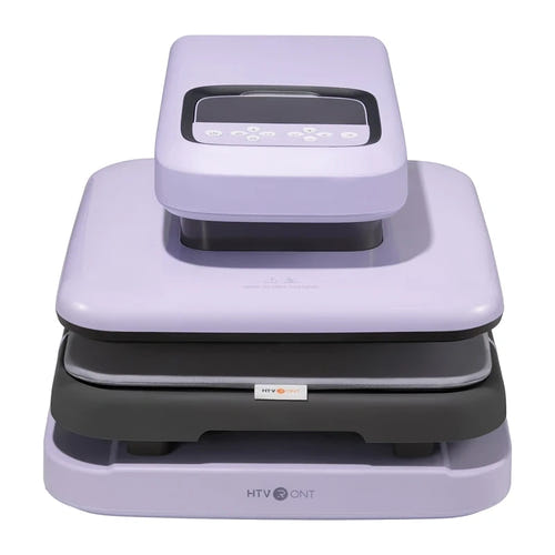 HTVRONT Auto 2 Digit - Presse à chaud automatique violette, hauteur utile 4,5 cm - visuel 1