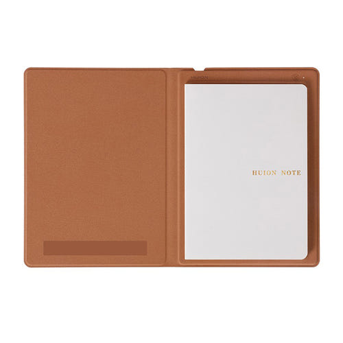 Huion Note X10 - carnet numérique A5 avec stylet PW320 et mode tablette graphique : ouvert page papier