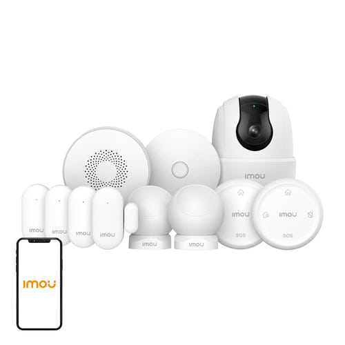 IMOU Home Alarm Kit 11 - Système d'alarme Zigbee 11 éléments avec caméra Ranger 2C : contenu complet