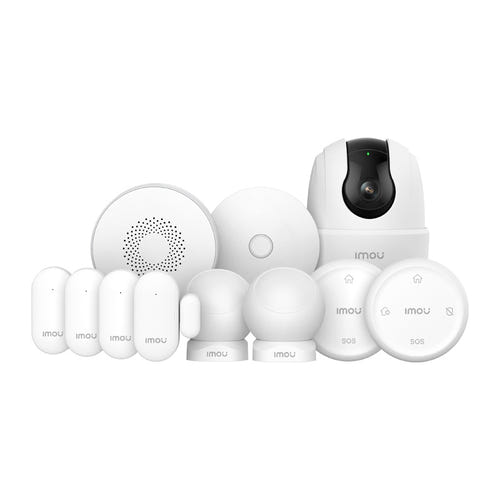 IMOU Home Alarm Kit 11 - Système d'alarme Zigbee 11 éléments avec caméra Ranger 2C : passerelle et capteurs