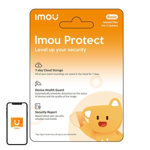 IMOU Protect Basic - carte d'abonnement cloud d'un an pour une caméra
