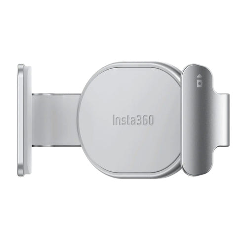 Insta360 Flow 2 Pro - Pince magnétique pour smartphone, grise : téléphone en place