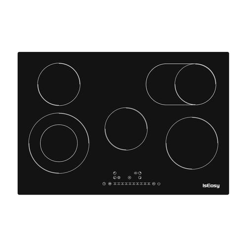IsEasy LT5-04 - Table vitrocéramique 5 foyers encastrable : commande tactile
