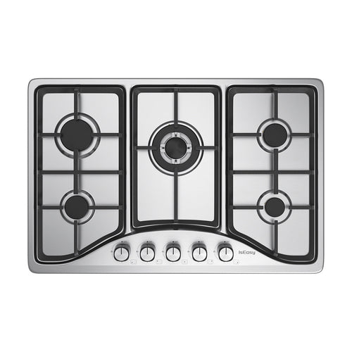 IsEasy MGBS-765 - Table de cuisson gaz 5 feux en inox - visuel 1