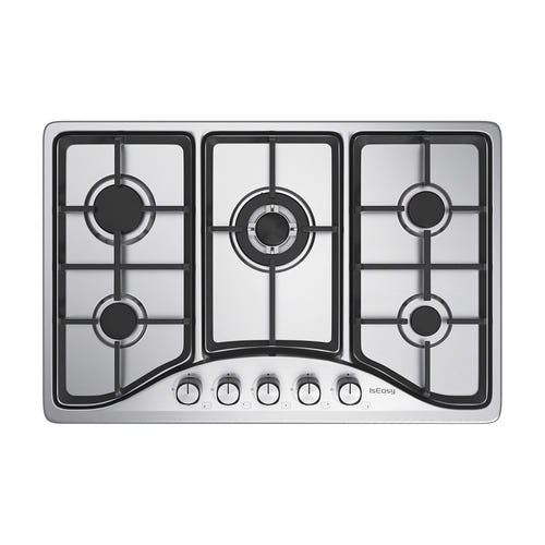 IsEasy MGBS-765 - Table de cuisson gaz 5 feux en inox