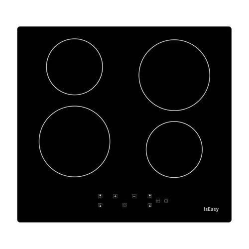 IsEasy T4-04 - Table vitrocéramique 4 foyers 5400 W : vue dessus quatre zones