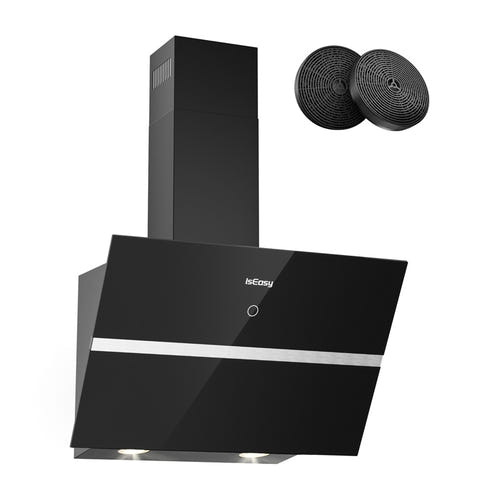 IsEasy TV1360D4-CC-I2 - Hotte aspirante inclinée 60 cm, 524 m³/h : bandeau tactile