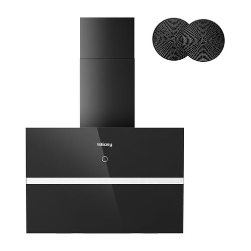 IsEasy TV1360D4-CC-I2 - Hotte aspirante inclinée 60 cm, 524 m³/h : noire face
