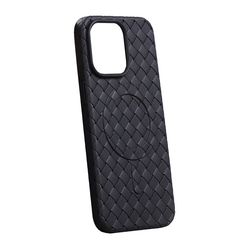 Joyroom JR-BP005 - Coque magnétique texturée pour iPhone 15 Pro (noir) - visuel 1