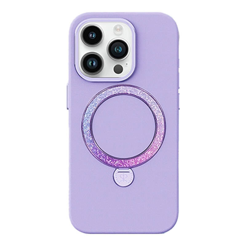 Joyroom PN-14L2 Dancing Circle - Coque MagSafe à anneau pour iPhone 14 Pro (violet) - visuel 1