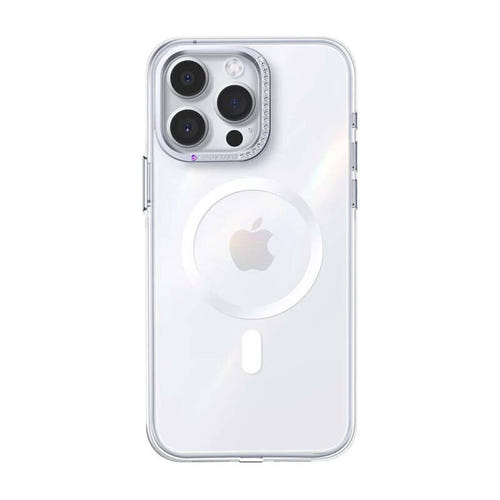 Joyroom PN-15B2 MagSafe Glacier - Coque transparente à cristaux pour iPhone 15 Pro