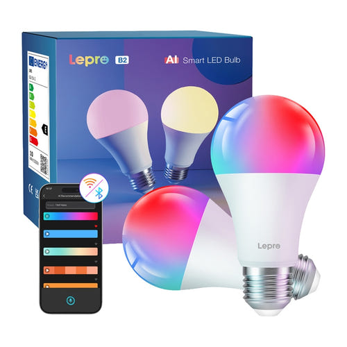 Lepro B2-2 - Ampoules connectées E27 WiFi 1100 lm (lot de 2) (vue 2)