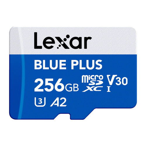Lexar Blue Plus microSDXC 256 Go - carte mémoire A2 V30 pour smartphone