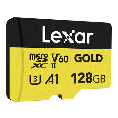 Lexar Gold microSDXC 128 Go - carte mémoire UHS-II 280 Mo/s pour drones : microSD UHS II