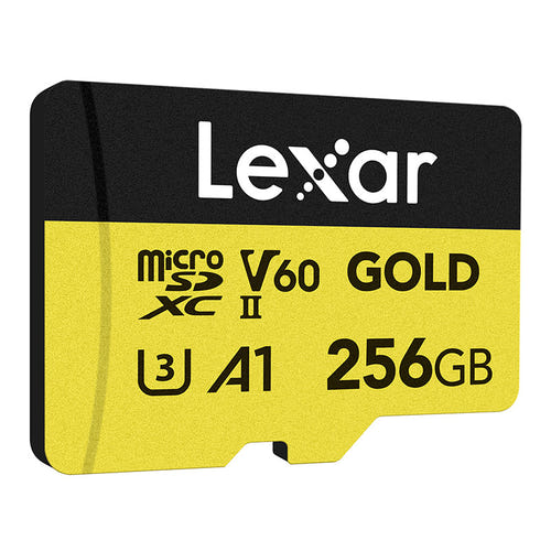 Lexar Gold microSDXC 256 Go - carte mémoire UHS-II 280 Mo/s pour drones : microSD UHS II