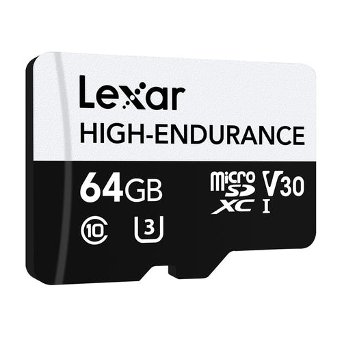 Lexar High-Endurance microSDXC 64 Go : enregistrement continu vidéosurveillance
