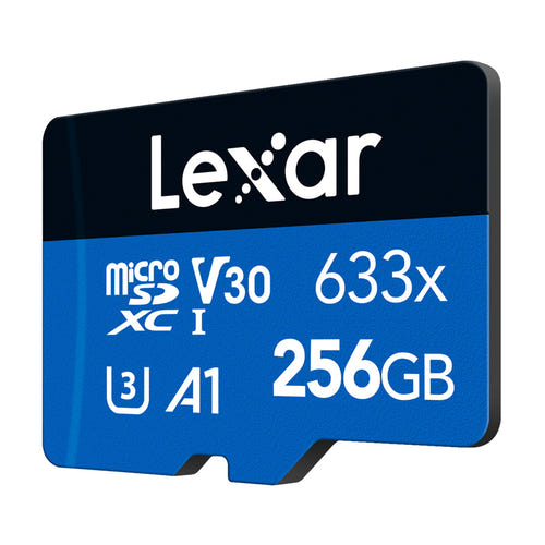 Lexar High-Performance 633x microSDXC 256 Go - carte mémoire rapide avec adaptateur SD : vitesse lecture 100 Mo/s