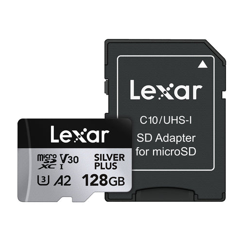 Lexar High-Performance Silver Plus microSDXC 128 Go - carte mémoire avec adaptateur SD - visuel 1
