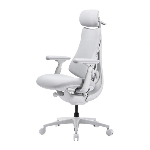 LiberNovo OC1-PRO - Chaise ergonomique ventilée assise 45 cm, blanche - visuel 1