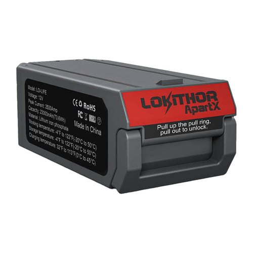 Lokithor ApartX LO-LIFE - batterie de rechange 2500 A, 51,2 Wh