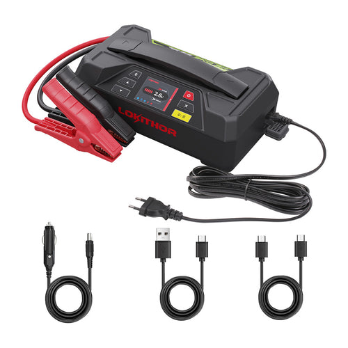 Lokithor JTC4250 - démarreur de batterie 4250 A, testeur et charge secteur : chargeur testeur Lokithor jtc4250
