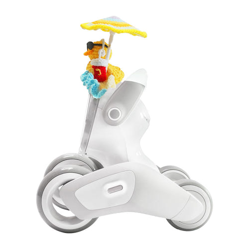 Loona Costume tricoté Canard - Habillage en maille pour robot Loona Premium, vendu seul : vue de trois quarts