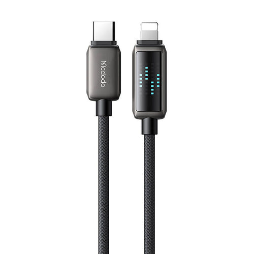 Mcdodo CA-2630 - Câble USB-C vers Lightning 36 W avec écran LED, 1,2 m : embouts en alliage de zinc