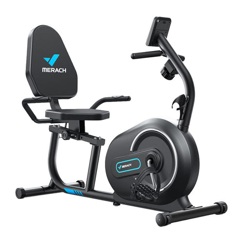 MERACH MR-S08B1 - Vélo semi-allongé magnétique connecté, dossier réglable